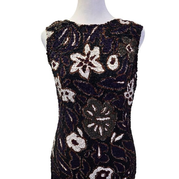 NWT Vintage Cathy Hardwick Floral Smocked Ruffle Hem Dress Size 6 - Picture 5 of 7